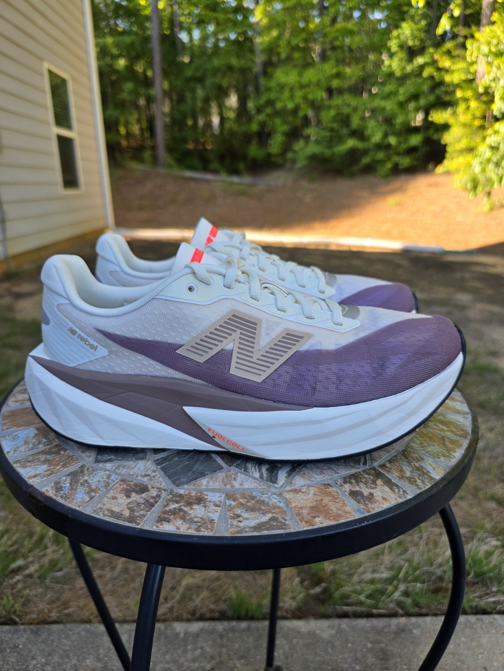 New Balance FuelCell Rebel v5 WFCXLJ5 Angora Running Shoes Unisex Size W9/M7.5 B